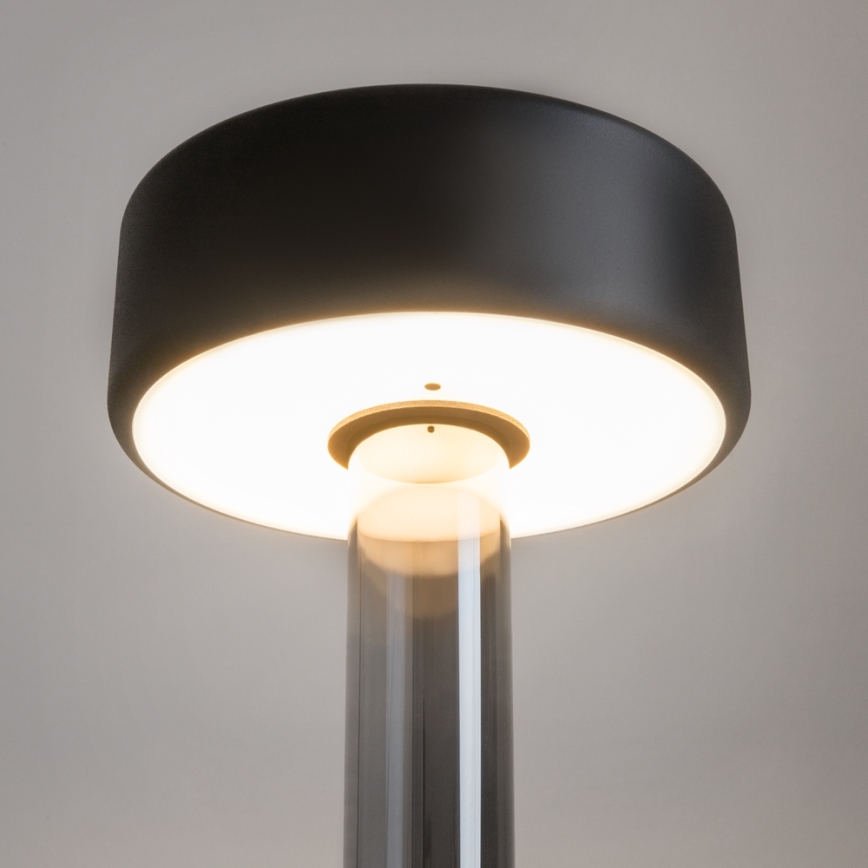 Maytoni MOD229TL-L3B3K3 - Lámpara de mesa portátil recargable LED regulable LED/3W/5V 2200-4000K 2000 mAh negro/gris