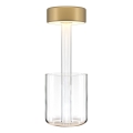 Maytoni MOD229TL-L3G3K1 - Lámpara de mesa portátil recargable LED regulable LED/3W/5V 2200-4000K 2000 mAh dorado/transparente