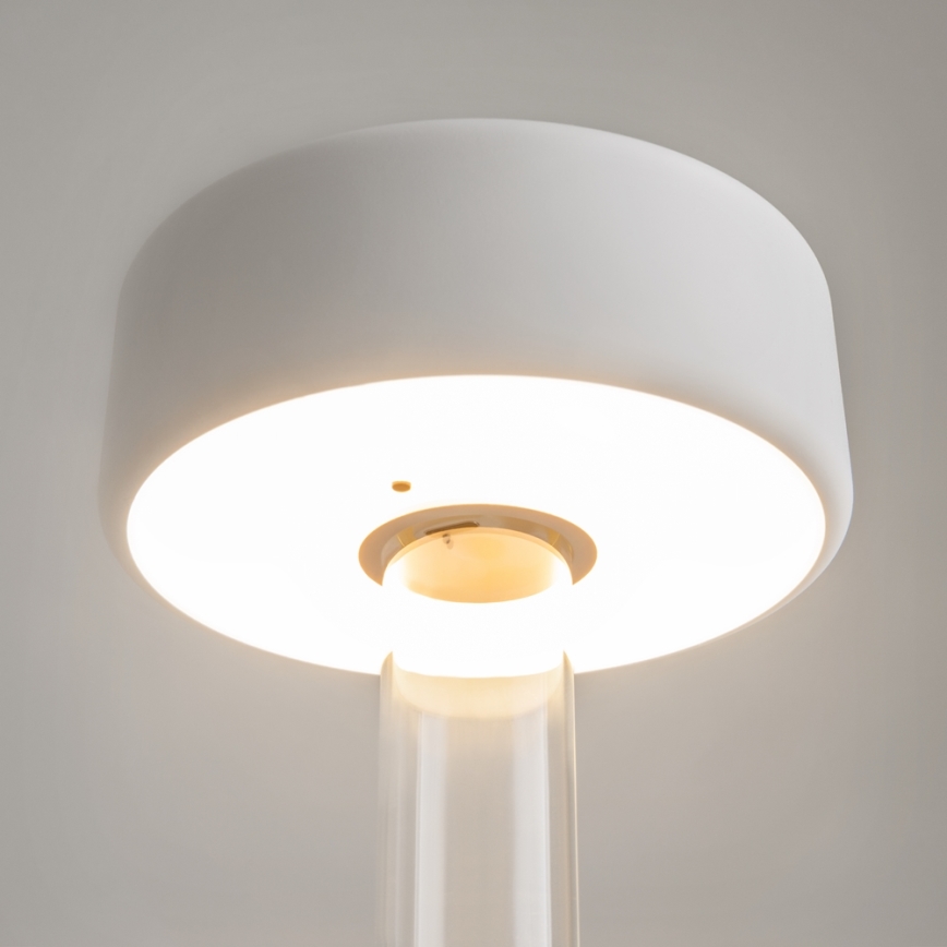 Maytoni MOD229TL-L3W3K1 - Lámpara de mesa portátil recargable LED regulable LED/3W/5V 2200-4000K 2000 mAh blanca/transparente