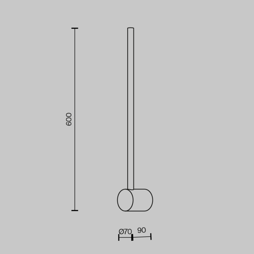 Maytoni MOD237WL-L6BS3K - Aplique LED LIGHT STICK LED/7W/230V 3000K dorado