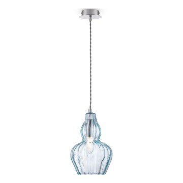 Maytoni MOD238-PL-01-BL - Lámpara colgante EUSTOMA 1xE14/40W/230V azul