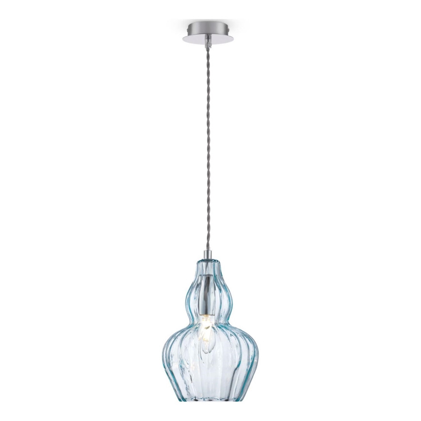 Maytoni MOD238-PL-01-BL - Lámpara colgante EUSTOMA 1xE14/40W/230V azul