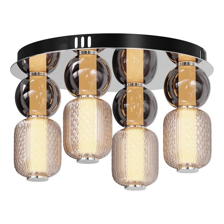 Maytoni MOD273CL-L60CH3K - Plafón LED DROP 4xLED/15W/230V diá. 43 cm cromo brillante