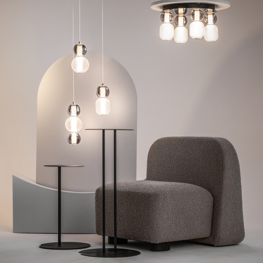 Maytoni MOD273CL-L60CH3K - Plafón LED DROP 4xLED/15W/230V diá. 43 cm cromo brillante