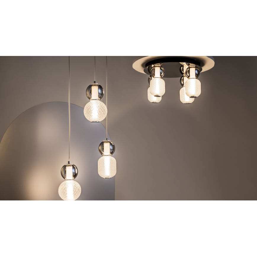 Maytoni MOD273CL-L60CH3K - Plafón LED DROP 4xLED/15W/230V diá. 43 cm cromo brillante