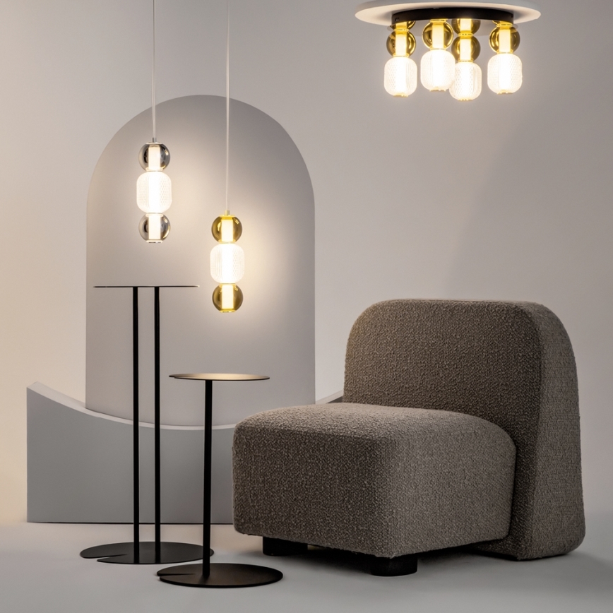 Maytoni MOD273CL-L60G3K - Plafón LED DROP 4xLED/15W/230V diá. 43 cm dorado
