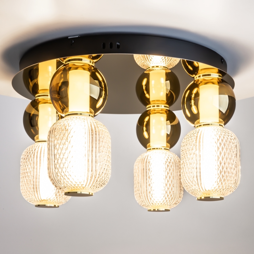 Maytoni MOD273CL-L60G3K - Plafón LED DROP 4xLED/15W/230V diá. 43 cm dorado