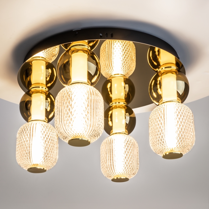 Maytoni MOD273CL-L60G3K - Plafón LED DROP 4xLED/15W/230V diá. 43 cm dorado