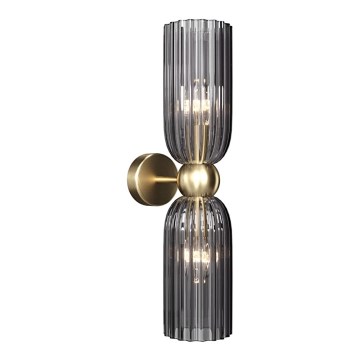 Maytoni MOD302WL-02GR - Aplique ANTIC 2xE14/40W/230V dorado/gris
