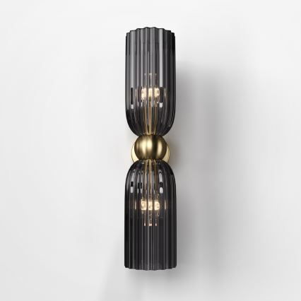 Maytoni MOD302WL-02GR - Aplique ANTIC 2xE14/40W/230V dorado/gris