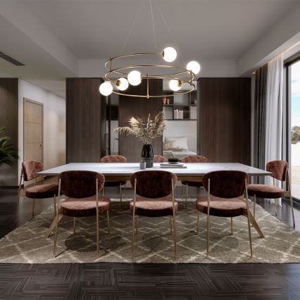 Maytoni MOD317PL-06G - Lámpara colgante BALANCE 6xG9/40W/230V cobre