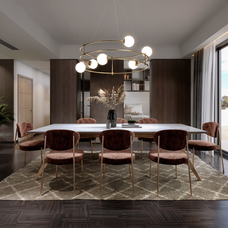 Maytoni MOD317PL-06G - Lámpara colgante BALANCE 6xG9/40W/230V cobre