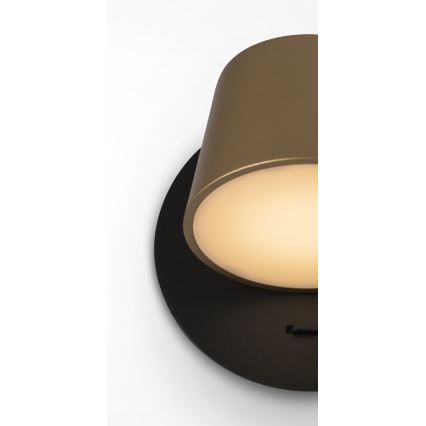 Maytoni MOD421WL-L6BBS3K - Aplique LED PIXEL 7W/230V 3000K dorado/negro