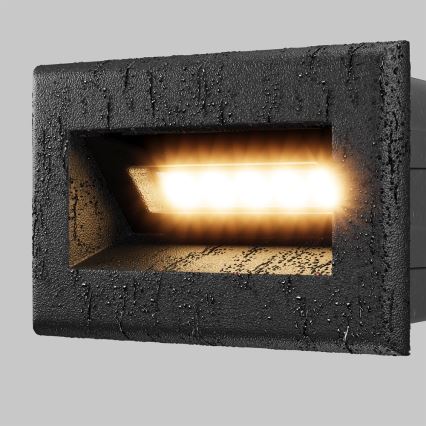 Maytoni O045SL-L3B3K - Lámpara empotrable de exterior LED BOSCA LED/3W/230V 3000K IP65 negro
