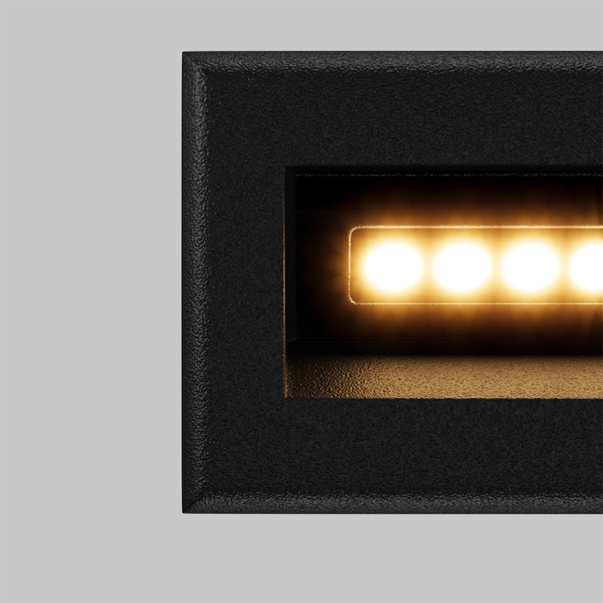 Maytoni O045SL-L3B3K - Lámpara empotrable de exterior LED BOSCA LED/3W/230V 3000K IP65 negro