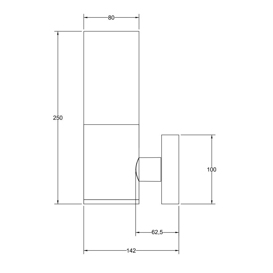 Maytoni O418WL-01B - Aplique de exterior WILLIS 1xE27/60W/230V IP54 negro