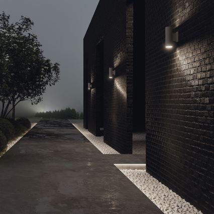 Maytoni O574WL-02GR - Aplique de exterior BOWERY 2xGU10/50W/230V IP54 antracita
