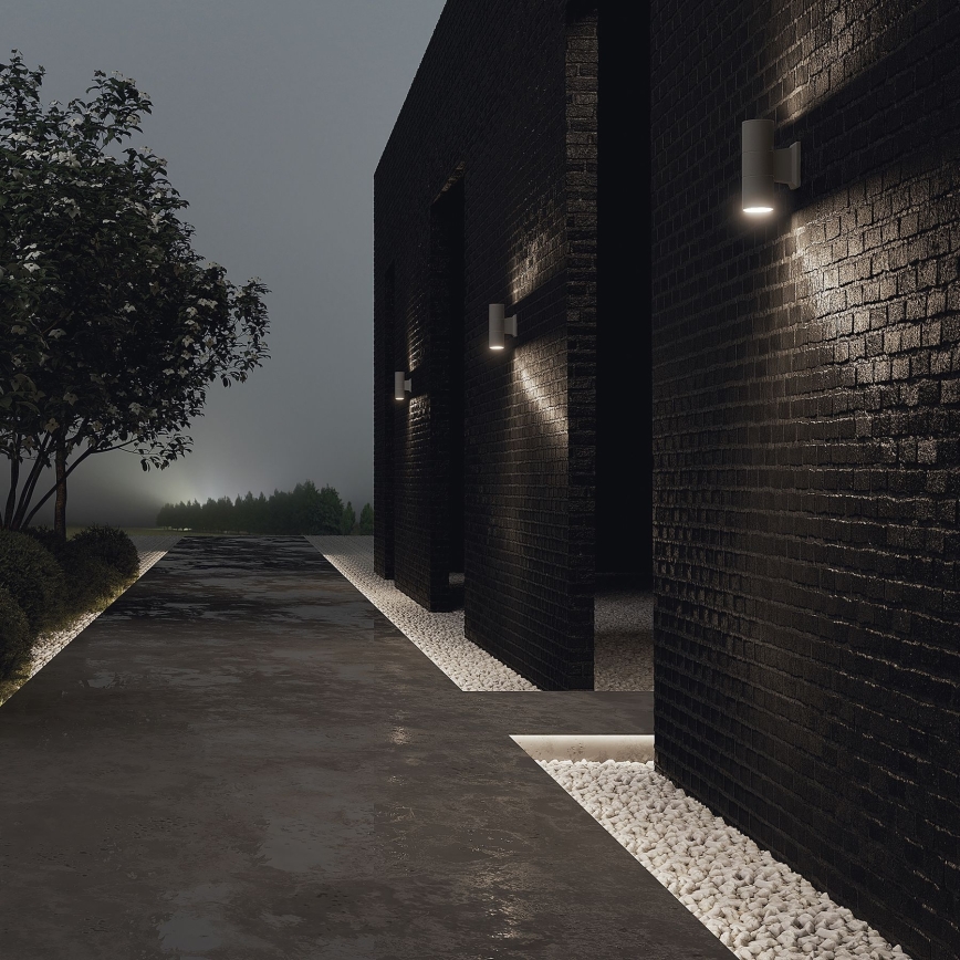 Maytoni O574WL-02GR - Aplique de exterior BOWERY 2xGU10/50W/230V IP54 antracita