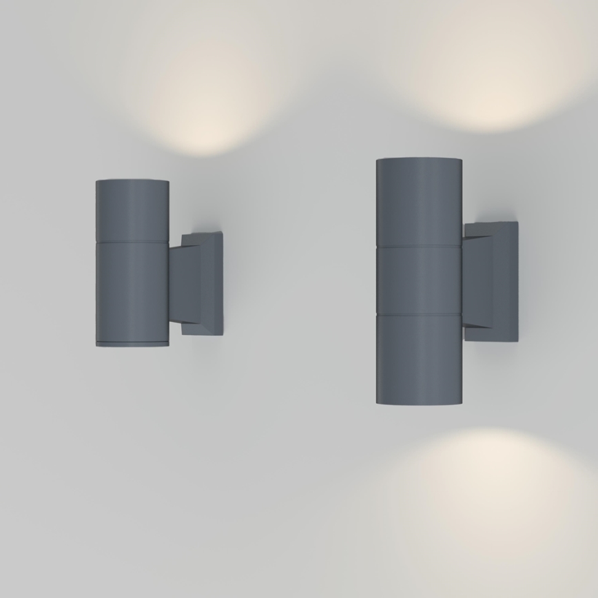 Maytoni O574WL-02GR - Aplique de exterior BOWERY 2xGU10/50W/230V IP54 antracita