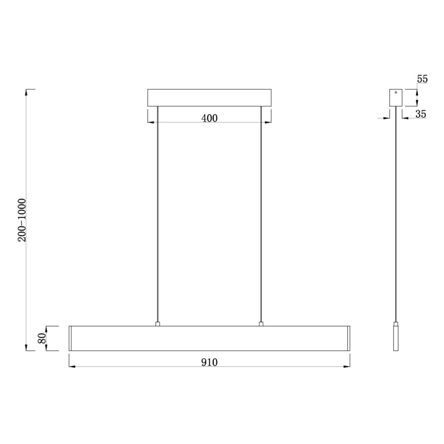Maytoni P010PL-L23G3K - Lámpara LED colgante STEP LED/23W/230V 3000K 91 cm dorado