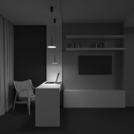 Maytoni P076PL-L12W3K-B - Lámpara LED colgante PLATO LED/12W/230V 3000K negro