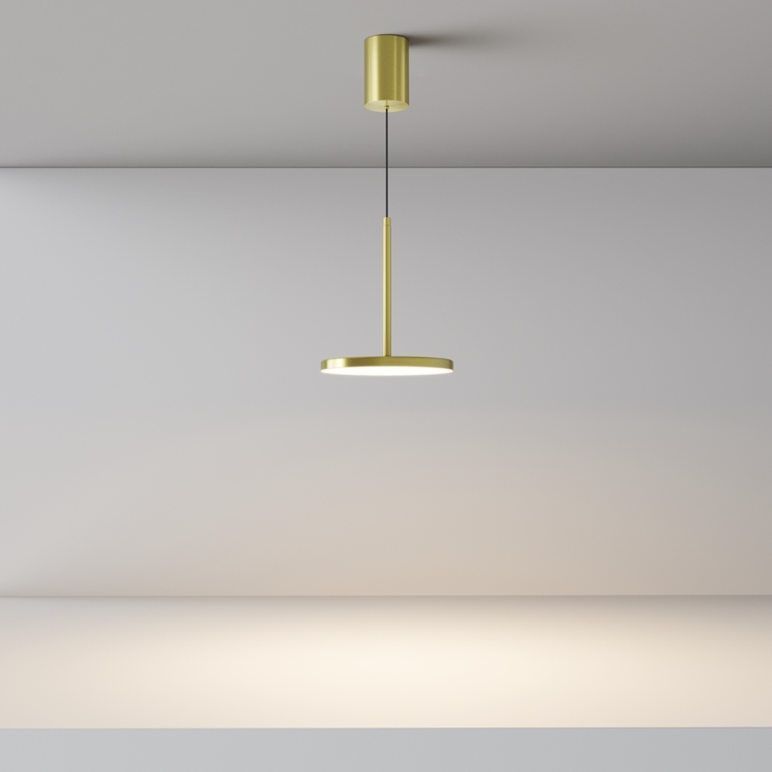 Maytoni P076PL-L12W3K-BS - Lámpara LED colgante PLATO LED/12W/230V 3000K dorado