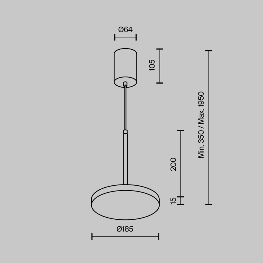 Maytoni P076PL-L12W3K-W - Lámpara LED colgante PLATO LED/12W/230V 3000K blanco
