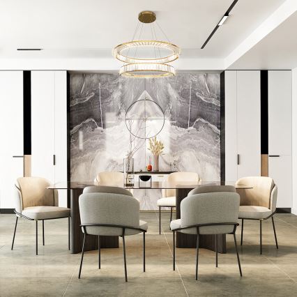 Maytoni P097PL-L90G4K - Lámpara colgante LED KRONE de suspensión por cable LED/90W/230V CRI 90, diámetro 102 cm, dorado