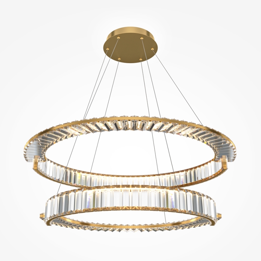 Maytoni P097PL-L90G4K - Lámpara colgante LED KRONE de suspensión por cable LED/90W/230V CRI 90, diámetro 102 cm, dorado