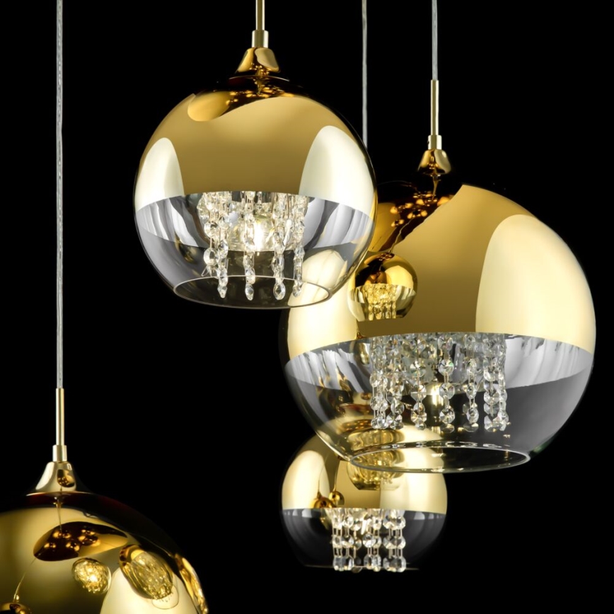 Maytoni P140-PL-170-5-G - Lámpara colgante FERMI 5xE27/60W/230V dorado