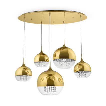 Maytoni P140-PL-170-5-G - Lámpara colgante FERMI 5xE27/60W/230V dorado