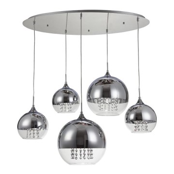 Maytoni P140-PL-170-5-N - Lámpara colgante FERMI 5xE27/60W/230V cromo brillante