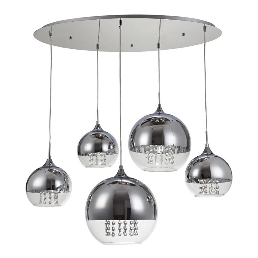 Maytoni P140-PL-170-5-N - Lámpara colgante FERMI 5xE27/60W/230V cromo brillante