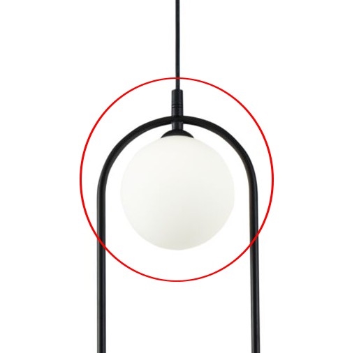 Maytoni - Pantalla de repuesto para lámpara de araña RING blanca