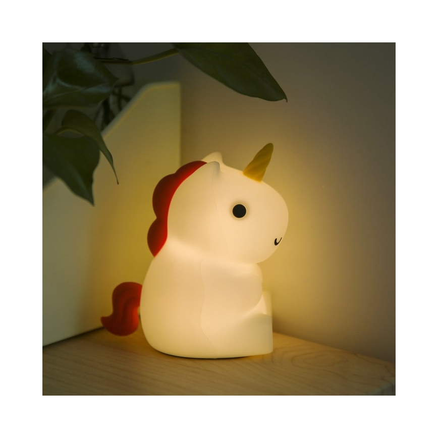 MegaLight - Lámpara infantil táctil LED RGB regulable y recargable MAGGY MAGIC LED/5V