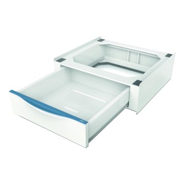 Meliconi 656112 - Módulo intermedio para lavadora y secadora con cajón extraíble de 28 l, blanco