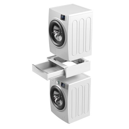 Meliconi 656112 - Módulo intermedio para lavadora y secadora con cajón extraíble de 28 l, blanco