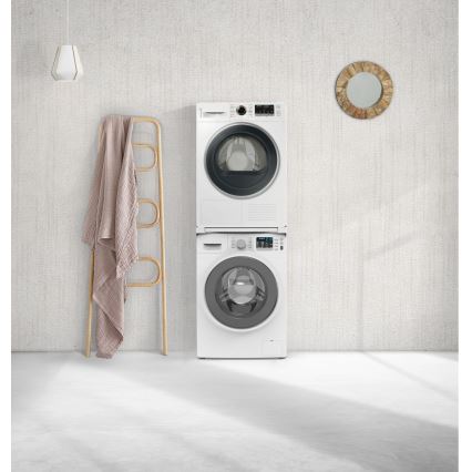 Meliconi 656113 - Pedestal para lavadora y secadora con cajón extraíble 70 cm blanco