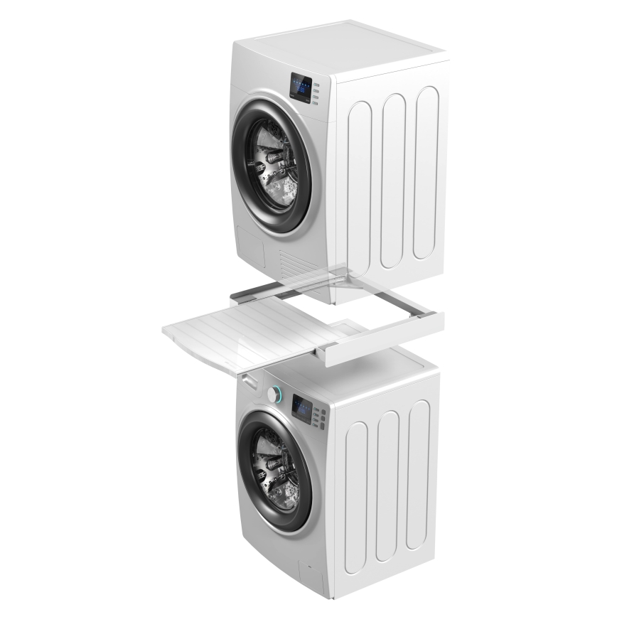 Meliconi 656113 - Pedestal para lavadora y secadora con cajón extraíble 70 cm blanco