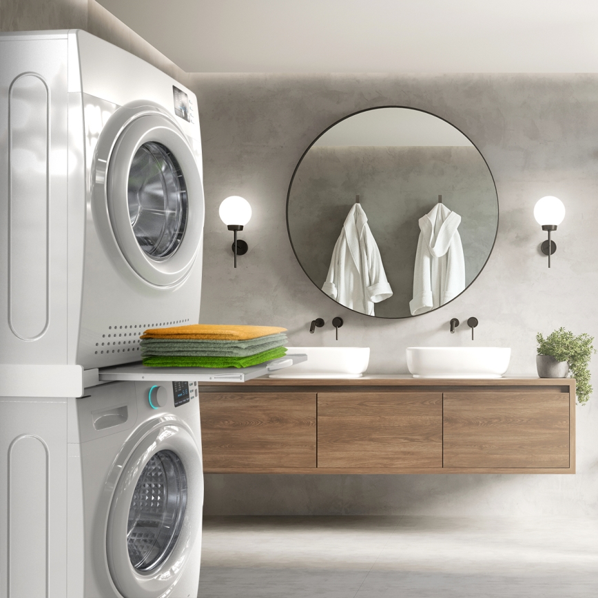 Meliconi 656114 - Kit separador para lavadora y secadora 70 cm, blanco