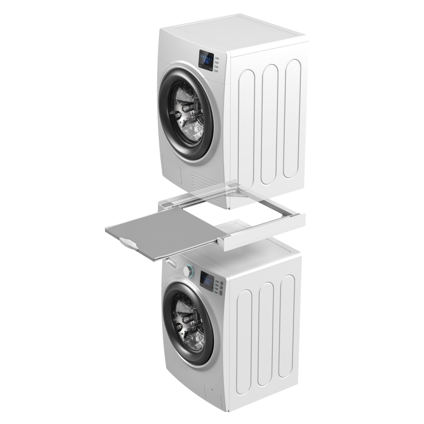 Meliconi 656114 - Kit separador para lavadora y secadora 70 cm, blanco