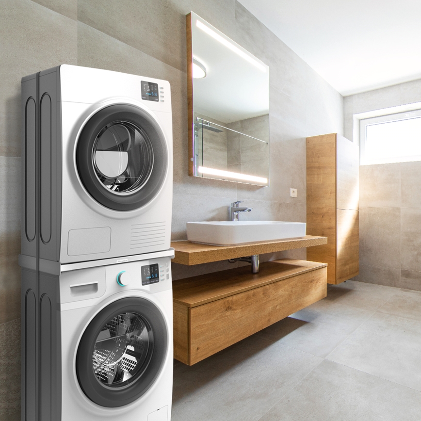 Meliconi 656116 - Separador para lavadora y secadora, 46 cm, blanco