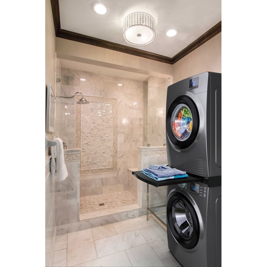 Meliconi 656136 - Kit de apilamiento para lavadora y secadora con cajón extraíble, 60 cm, negro