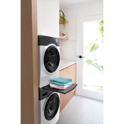 Meliconi 656136 - Kit de apilamiento para lavadora y secadora con cajón extraíble, 60 cm, negro