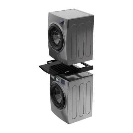 Meliconi 656136 - Kit de apilamiento para lavadora y secadora con cajón extraíble, 60 cm, negro