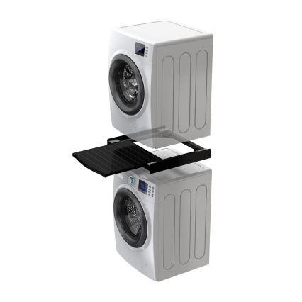 Meliconi 656136 - Kit de apilamiento para lavadora y secadora con cajón extraíble, 60 cm, negro
