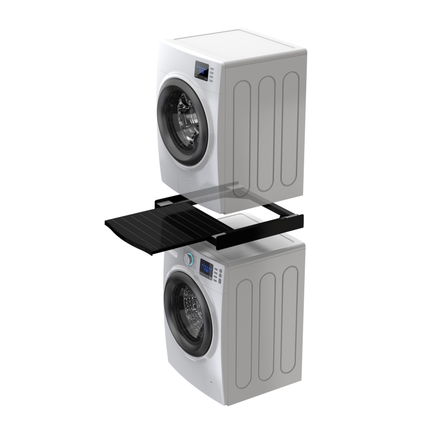 Meliconi 656136 - Kit de apilamiento para lavadora y secadora con cajón extraíble, 60 cm, negro