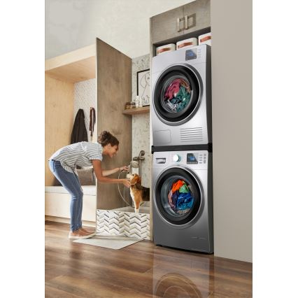 Meliconi 656138 - Separador para apilar lavadora y secadora 70 cm negro