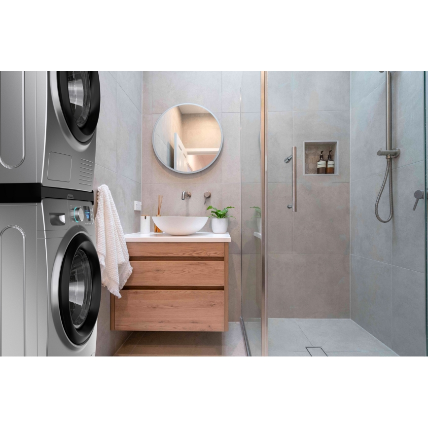 Meliconi 656138 - Separador para apilar lavadora y secadora 70 cm negro