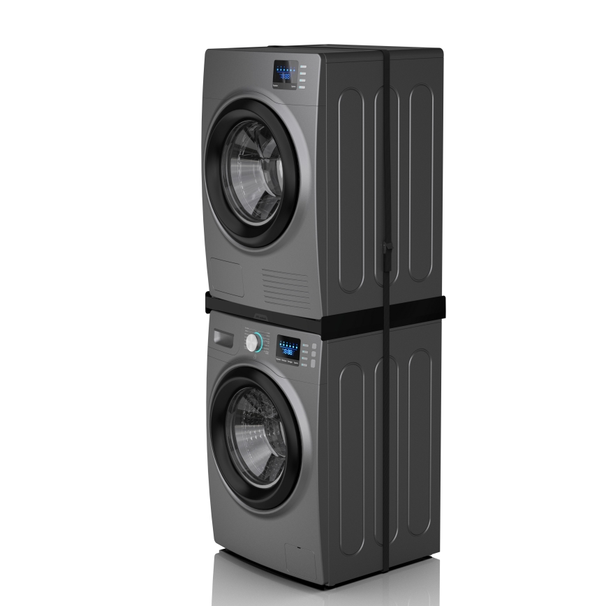 Meliconi 656138 - Separador para apilar lavadora y secadora 70 cm negro